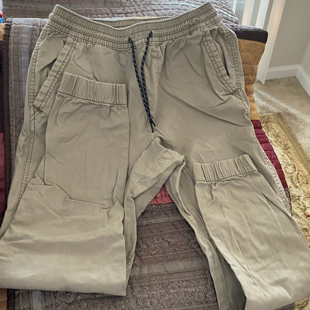 3 Tan casual joggers.